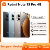 Xiaomi Redmi Note 15 Pro 4G Versión Global 8GB 256GB  MTk Helio G200 Ultra, Pantalla AMOLED 6.77", 120Hz, 200MP, IP65, NFC,  Sin Cargador