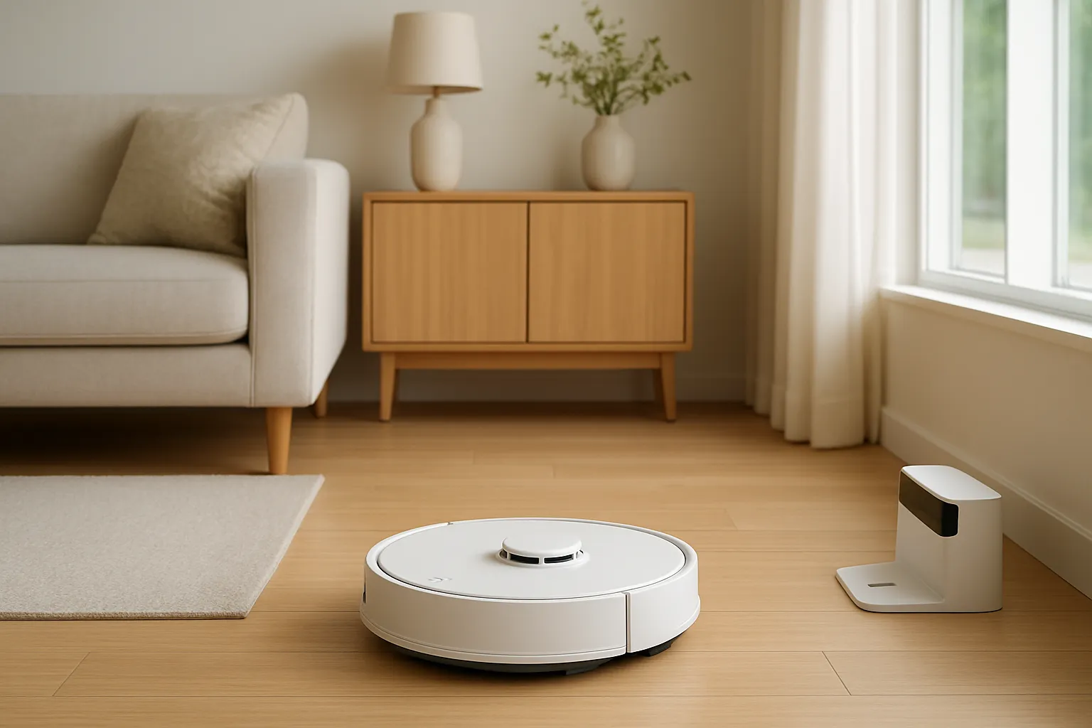 Imagen editorial sobre robots aspiradores
