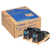 Epson S050608 Pack doble toner cian (original)