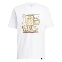 ADIDAS SPORTSWEAR Camiseta funcional 'Sports Bar Memorabilia'  marrón / amarillo claro / blanco