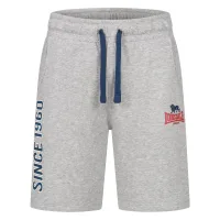 LONSDALE Pantalón deportivo  azul oscuro / gris moteado / rojo