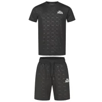 LONSDALE Chándal 'Prestwood'  gris / negro / blanco