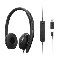 HEADSET USB-C LENOVO ANC MICROFONO CANCELACION DE RUIDO ACTIVA, CON ADAPTADOR USB-A