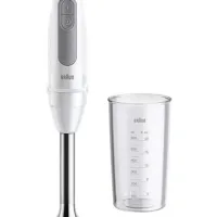 Batidora de mano Braun Minipimer 5 MQ 50001 M de 1000 W en blanco y gris con vaso de 600 ml