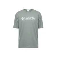 COLUMBIA Camiseta funcional  verde claro / blanco