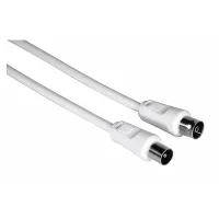 Cable de antena - Hama 00011900, 75 Ohmio, Macho-Hembra, 1.5m, Blanco