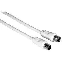 Cable de antena - Hama 0056523, Macho-Hembra, 1.5 m, 75 dB, Magnéticamente protegida, Blanco