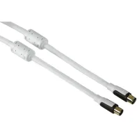 Cable de antena - Hama, 1.5m, 2xCoax, Blanco