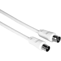 Cable de antena - Hama 00205028, Coaxial (male), (female), 1.5 m, 75 dB, Blanco