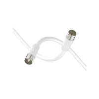 Cable de antena - ISY ISA-9023, Coaxial (male) (female), 5 m, PVC, 75 dB, Blanco