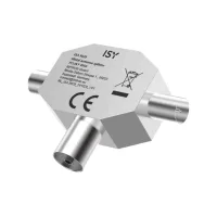 Adaptador SAT - ISY ISA-9029, 2 Conectores hembra y 1 macho, Blanco