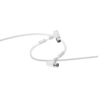 Cable coaxial - ISY ISA-9054, 3 metros, 90DB, Conectores en ángulo de 90º, Blanco
