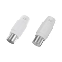 Cable coaxial - ISY ISA-9069, 1x Coaxial plug y socket, Blanco