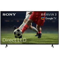 TV LED 85" - Sony Bravia 3, Direct LED, 4K HDR Processor X1 con IA, Smart (Google TV), TDT HD, DVB-T2, Dolby Atmos/Vision, Chromecast, Eco, 85S35