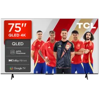 TV QLED 75" - TCL 75T69C, UHD 4K, Procesador AiPQ, Smart TV, DVB-T2, Negro