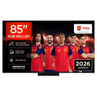 TV RGB Mini LED 85" - TCL 85RM7L, 4K, TSR AiPQ, Smart TV,HDR de hasta 2000 nits, Dolby Vision y Atmos, Panel HVA Pro, Negro