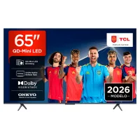 TV QD-Mini LED 65" - TCL 65P8L, UHD 4K, AiPQ Processor, Smart TV, DVB-T2, Dolby Vision·Atmos, 144Hz, Google Negro