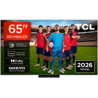 TV QD-Mini LED 65" - TCL 65C6K Pro, UHD 4K, AiPQ Processor, Smart con Google TV, Dolby Vision-Atmos, Negro