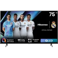 TV QLED 75" - Hisense 75E7NQ, UHD 4K, Dolby Vision&Atmos, Sensor de luz, Modo Deportes, Air Play, IA, Negro