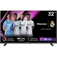 TV QLED 32" - Hisense 32A5NQ/QLED, Full-HD, HDR 10+, Dolby Atmos, Modo Deportes IA, Control por voz, Negro