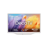 TV QLED 32" - Hisense 32S5Q, Diseño artístico, Modo Arte, Dolby Atmos & DTS X, Blanco