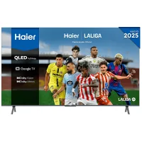 TV QLED 65" - Haier S90 Series H65S900UX, Full Array, Smart (Google TV), HDR 4K, Altavoz Frontal, Dolby Atmos-Vision, Gaming 120Hz, Plata