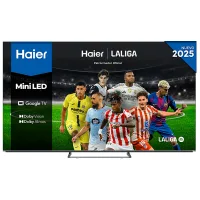 TV Mini-LED 55" - Haier M80 Series H55M80FUX, 4K, Google TV, Dolby Atmos, Sonido KEF, Gaming 120Hz, Plata