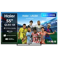 TV QLED 55" - Haier S80G Series H55S80GUX, 4K HDR10, Google TV, AI Picture Quality, Gaming 120Hz, Negro
