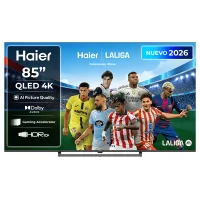 TV QLED 85" - Haier S80G Series H85S80GUX, 4K HDR10+, Google TV, AI Picture Quality, Gaming 120Hz, Negro