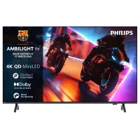 TV Mini LED 65" - Philips Ambilight 65MLED920 4K QD MiniLED 164cm Smart Dolby Vision y Atmos Titan OS, Negro