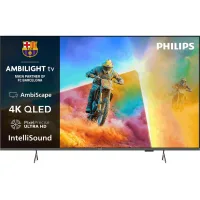 TV QLED 43" - Philips 43PQS8501/12, UHD 4K, Pixel Precise Ultra HD, Smart TV, DVB-T2, Ambilight, Dolby Atmos, HDR10+, Negro