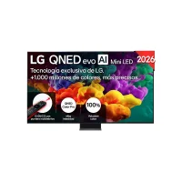 TV QNED Mini LED 100" - LG 100QNED87B6, UHD 4K, Procesador Inteligente α8 AI Processor 4K Gen3, Smart TV, DVB-T2 (H.265), Negro