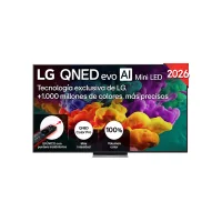 TV QNED Mini LED 75" - LG 75QNED86B6B, UHD 4K, Procesador Inteligente α8 AI Processor 4K Gen3, Smart TV, DVB-T2 (H.265), Negro