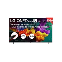 TV QNED Mini LED 86" - LG 86QNED85B6B, UHD 4K, Procesador Inteligente α8 AI Processor 4K Gen3, Smart TV, DVB-T2 (H.265), Negro