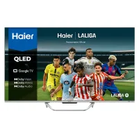 TV QLED 65" - Haier Q8 Series H65Q800UX, Smart (Google TV), HDR 4K, Direct LED, Dolby Atmos-Vision, Gaming 120 Hz, Negro