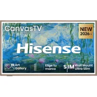 TV QLED 65" - Hisense 65S7S, UHD 4K, Canvas TV, Quad Core MT9618, Hi-Matte Display, UltraSlim, Modo Juego, Arte, Anti reflejo, Gris carbón