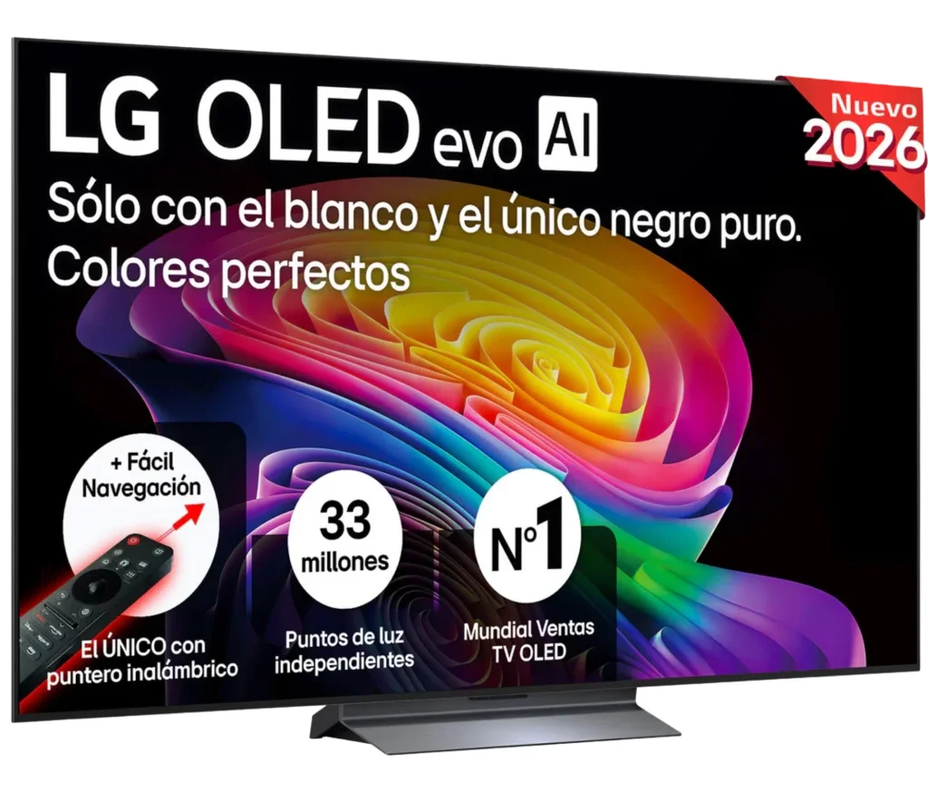 Televisor LG OLED48C64LA OLED evo 4K de 48 pulgadas en color negro