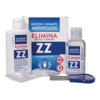 ZZ LOCION + CHAMPU ANTIPIOJOS  1 ENVASE 100 ml +125 ML