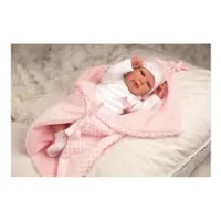 ARIAS - Muñecas Arias - Reborn Roció de 45 cm con Manta, Bebé Realista con Extremidades de Vinyl y Cuerpo Blando Arias 98020