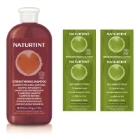 Naturtint Champú Fortaleza Anticaída sin siliconas sin sulfatos. Estimula el Crecimiento Capilar, ECOCERT, 330 ml