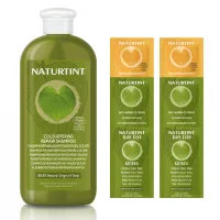 Naturtint Champú Reparación y Fuerza sin siliconas ni sulfatos SLS, SLES. Hidrata, Fortalece y Rejuvenece, Para Cabellos Secos,  Dañados y Frágiles, Calma y Restablece el Equilibrio, 99% Ingredientes