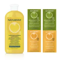 Naturtint Champú Camomila. Aclara Progresivamente el Cabello Rubio, Aporta Intensos Reflejos Dorados, Limpieza suave, brillo y luminosidad, 98,9% Ingredientes Naturales, ECOCERT, 330ml