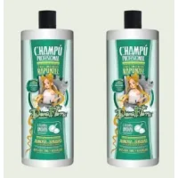 Dona Flora - Pack de 2 champús Rapunzel de 1000 ml, sin parabenos ni sulfatos, con extractos naturales de hierbas, adecuado para todo tipo de cabello y cuero cabelludo sensible