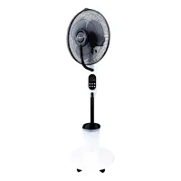 Ventilador nebulizador Jocca con 40cm ø, mando a distancia,3 velocidades y modos de brisa, temporizador hasta 7h30, oscilación 60º, cabezal reclinable 15°, depósito de 2.8L, niebla regulable, potencia