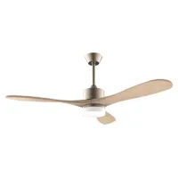Cecotec Ventilador de Techo con Mando a Distancia, Temporizador y Luz LED EnergySilence Aero 5290 Golden Pro. 35 W, Motor DC, 52", 3 Aspas, 5 Velocidades, Función Invierno, Dorado