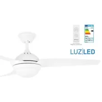Orbegozo CP 104132 Ventilador de Techo – Potencia 60W, Diámetro 132 cm, Luz LED 18W (6200K / 1300 lm), 3 Velocidades, Mando a Distancia y Temporizador (Color Blanco)