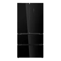 EVVO Frigorífico francés F80B Glass, Inverter, Puerta de cristal, Total No Frost, 327l + 183l