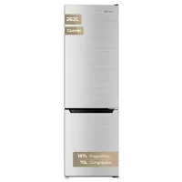 Frigorífico Combi EVVO F51, 262L (187L + 75L), 176 cm, Iluminación LED,  Congelador, Balda Cristal, Bajo Consumo,