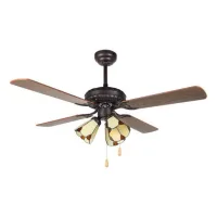 Orbegozo CT 55106 Ventilador de Techo 105 cm con 3 Tulipas (3x E27) – Potencia 50W, 4 Aspas, 3 Velocidades, Sistema Reversible Verano/Invierno, Silencioso y Altura 50 cm