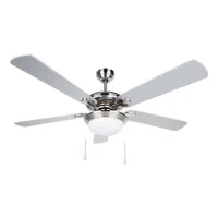 Orbegozo CP 83132 Ventilador de Techo 132 cm con Plafón Integrado (2x E27) – Potencia 60W, 5 Palas Reversibles, 3 Velocidades, Sistema Reversible Verano/Invierno y Muy Silencioso